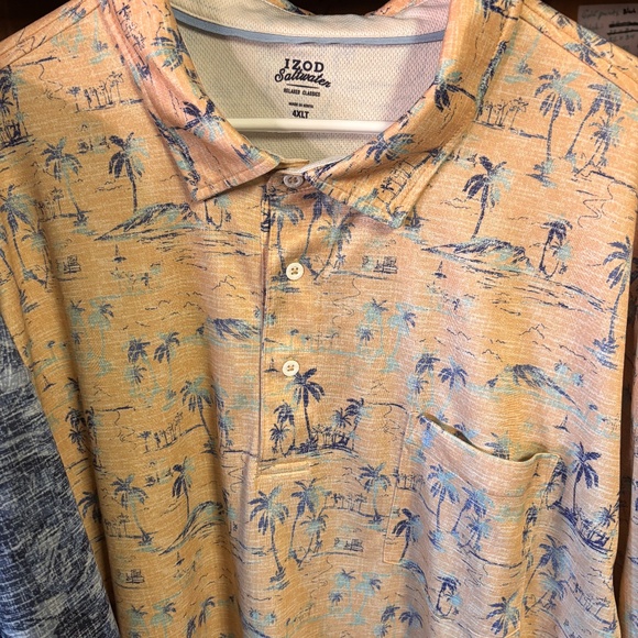 2 great condition mens IZOD Saltwater polos size 4XLT - Picture 3 of 8